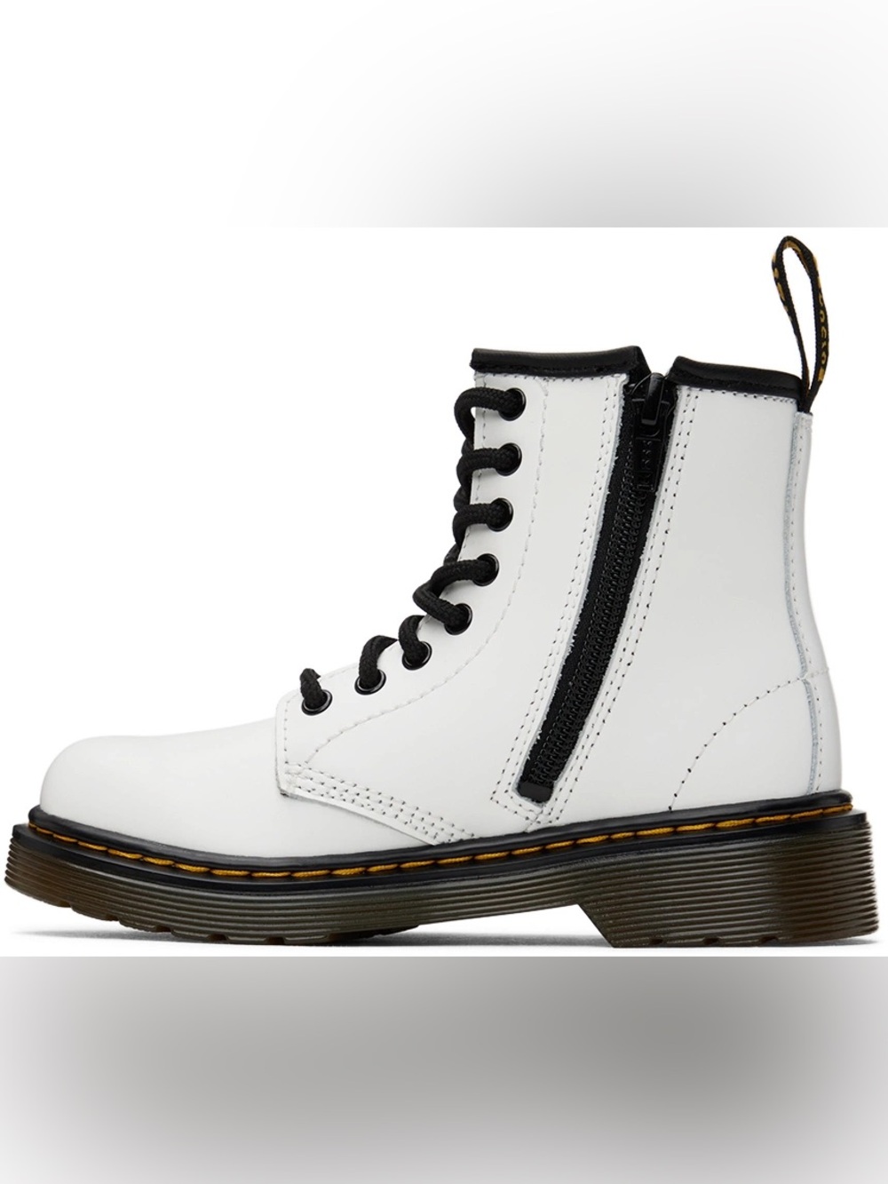 White Dr. Martens 1460 Y Lace Up Boots